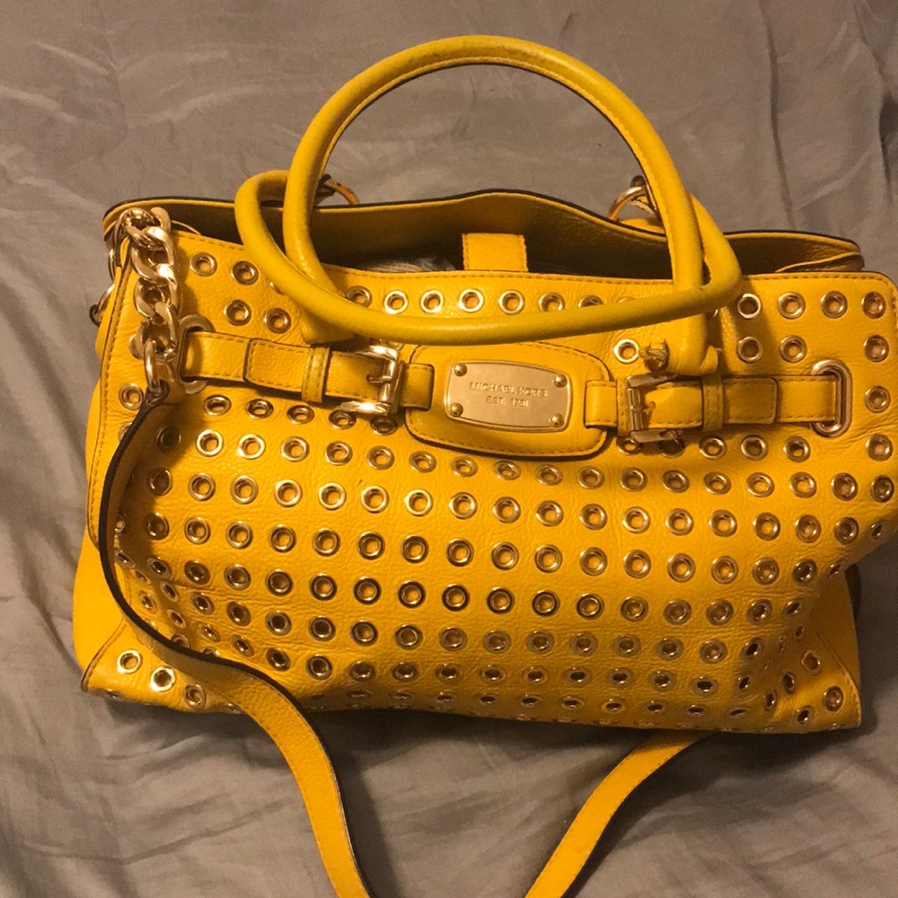 Micheal Kors yellow large shoulder bag